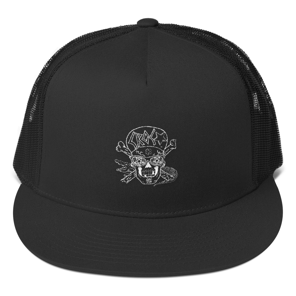 CrocSkull and Crossbones Trucker Cap