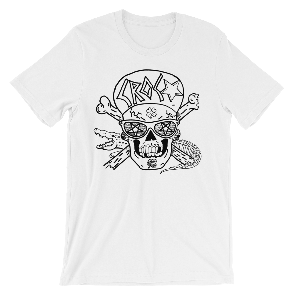 CrocSkull and Crossbones White