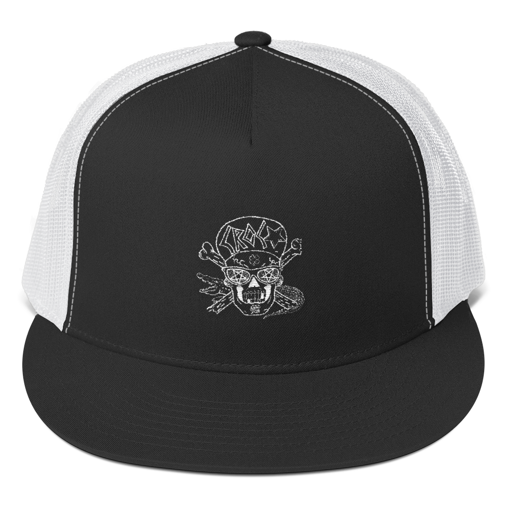 CrocSkull and Crossbones Trucker Cap
