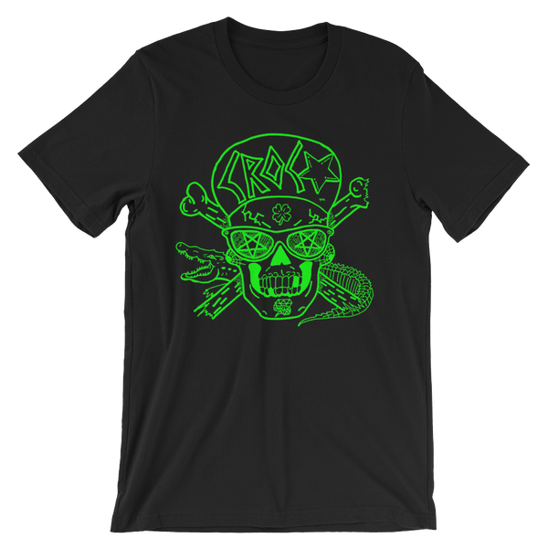 CrocSkull Black with Green