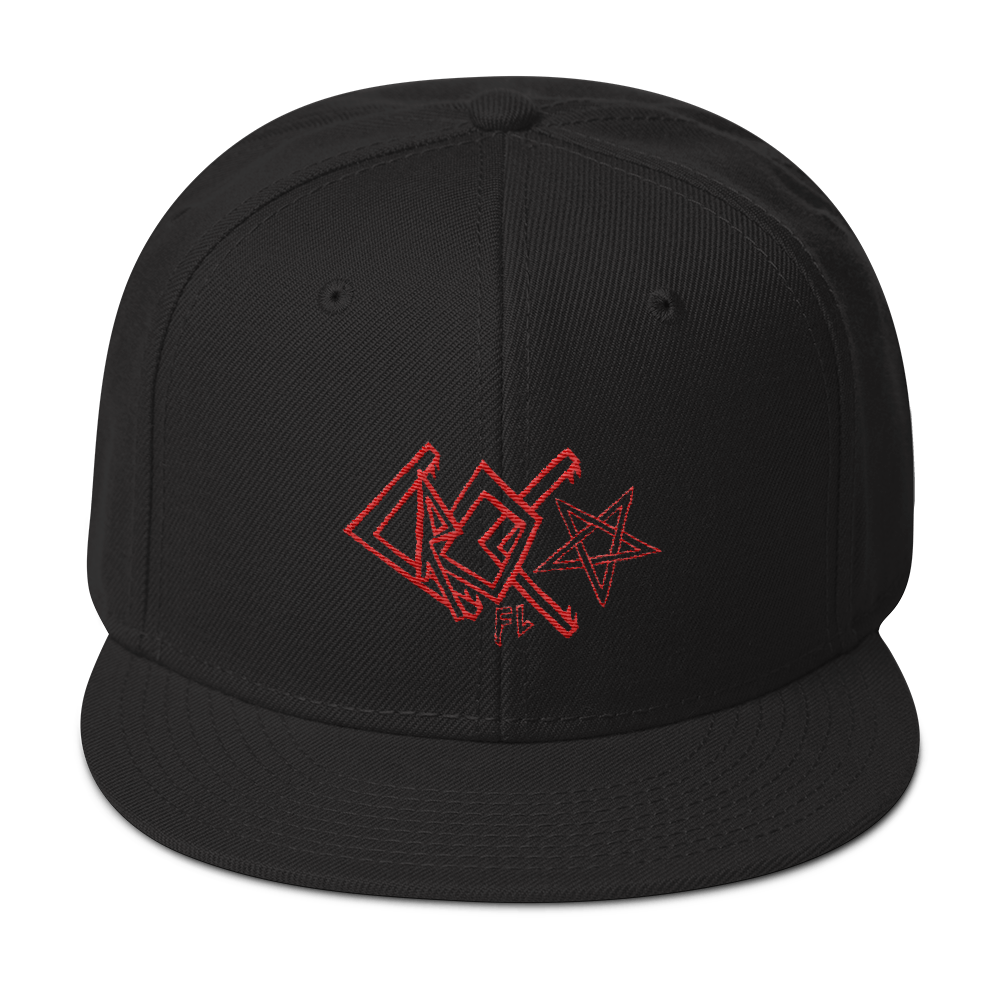 CrocFont Embroidered Snapback Hat